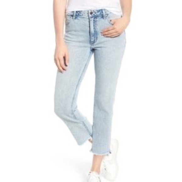 WRANGLER High Waist Cropped Ankle Jeans Raw Hem - Picture 7 of 8